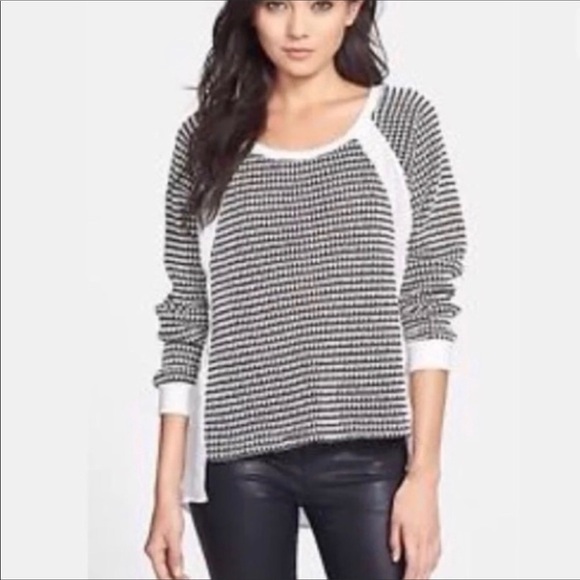 Sanctuary Mixed Media Sweater w/ Sheer Back Size Medium - Picture 2 of 10